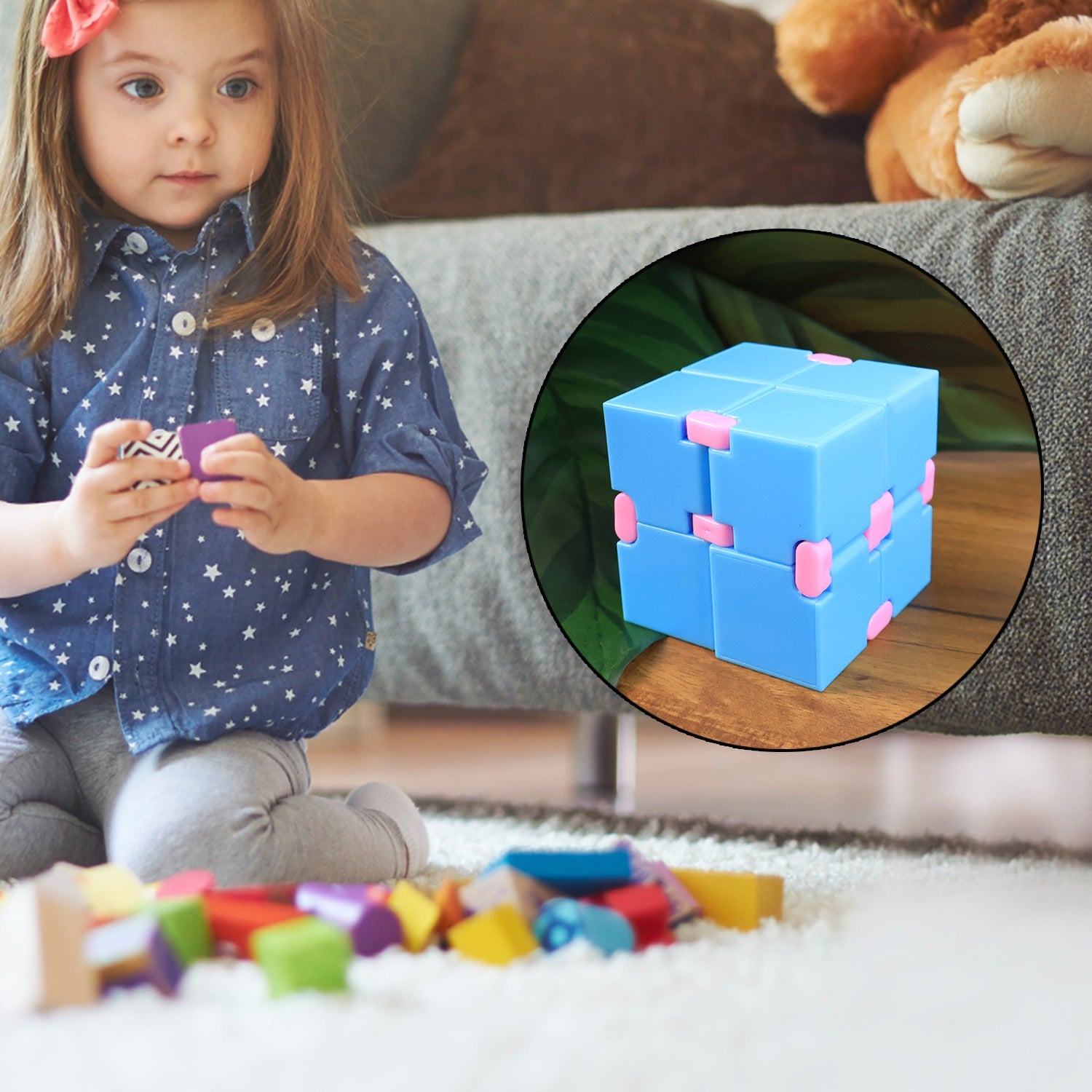 Infinity Cube Fidget Toy Stress Relief Hand Puzzle for Kids & Adults 1 Pc Infinity Cube Fidget Toy Stress Relief Hand Puzzle for Kids & Adults 1 Pc